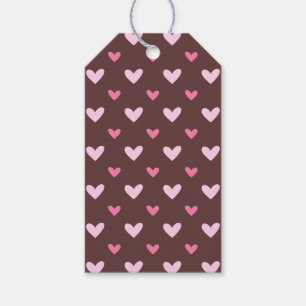 Etiqueta Para Presente Etiqueta de Presente Querido – Corações Rosa e Beg