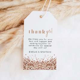 Etiqueta Para Presente Etiqueta de presente REGINA Rose Gold Sequins Obri