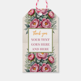 Etiqueta Para Presente Etiqueta de Presente Rosa Rosa de Peony Personaliz