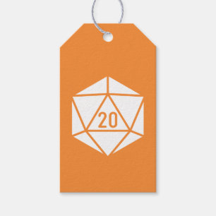 Etiqueta Para Presente Etiqueta de Presente Tabletop Chic em Laranja