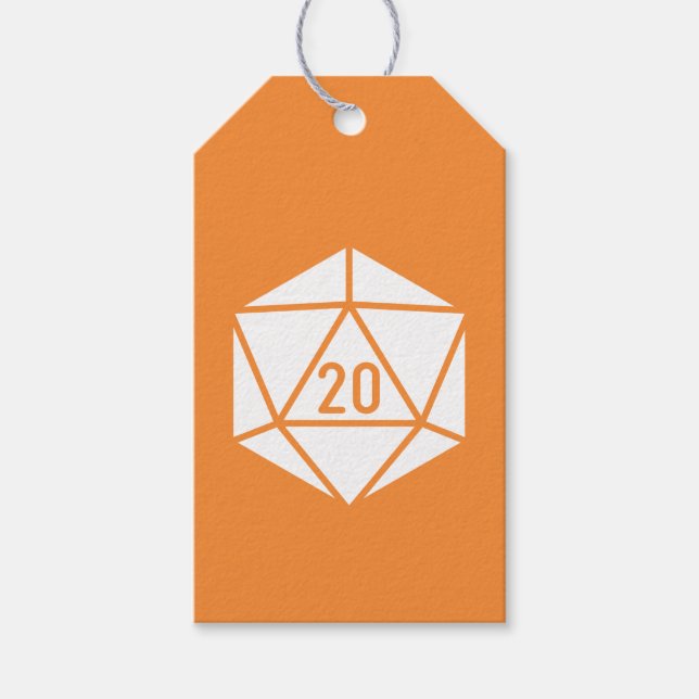 Etiqueta Para Presente Etiqueta de Presente Tabletop Chic em Laranja (Frente)