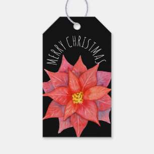 Etiqueta Para Presente Etiqueta de Presente Tradicional/Poinsettia De Xma