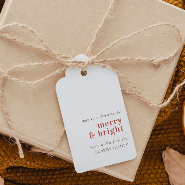 Etiqueta Para Presente Etiqueta Mínima e Moderna de Presente de Feriado (Criador carregado)