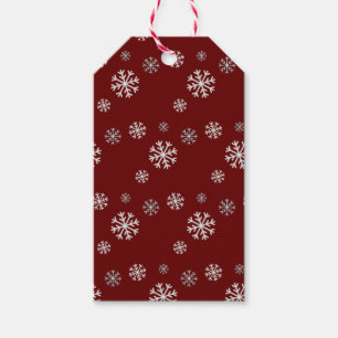 Etiqueta Para Presente Etiqueta Vermelha de Presente com Neve