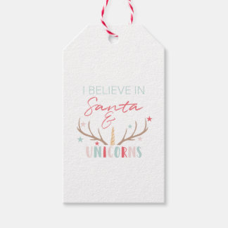 Etiqueta Para Presente "Eu Acredito em Papais noeis e Unicórnios" Etiquet
