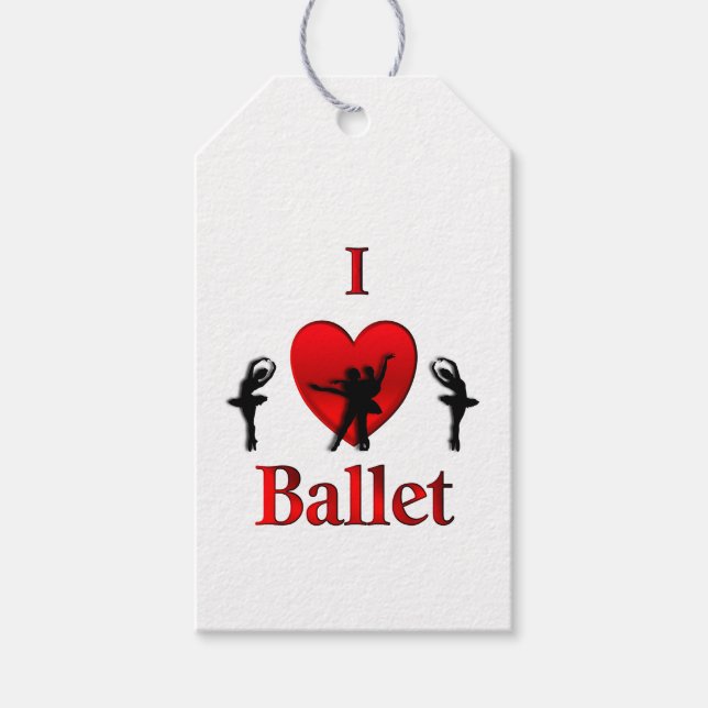 Etiqueta Para Presente Eu Adoro Ballet (Frente)