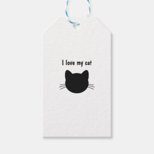 Etiqueta Para Presente Eu amo meu gato