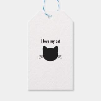 Etiqueta Para Presente Eu amo meu gato