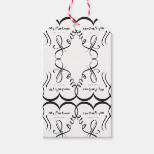 Etiqueta Para Presente Eu amo meu parceiro • Você é minha casa