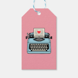 Etiqueta Para Presente Eu amo minha máquina de escrever