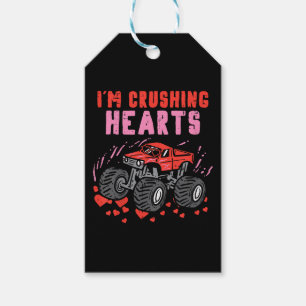 Etiqueta Para Presente Eu Crush Hearts Monster Truck Toddler Boys Valenti