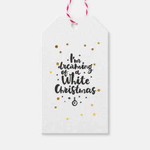 Etiqueta Para Presente Eu estou sonhando de Tag de um presente do White