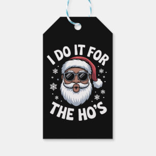 Etiqueta Para Presente Eu faço isso para o Natal das Hos Afro-Americanas