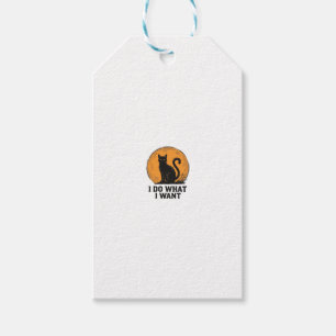 Etiqueta Para Presente Eu Faço O Que Quero Camisa Vintage De Gato Preto D