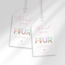 Etiqueta Para Presente Eu Gritar Quatro Sorvetes Aniversário Favorecendo 