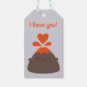 Etiqueta Para Presente Eu Lava Seu Vulcão Kawaii