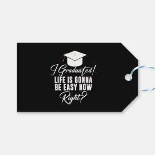 Etiqueta Para Presente Eu me Formei A Vida Vai Ser Fácil Agora Certo Grad