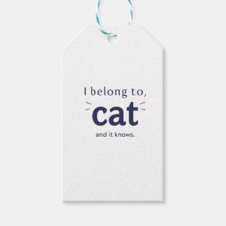 Etiqueta Para Presente Eu Pertenço ao Gato