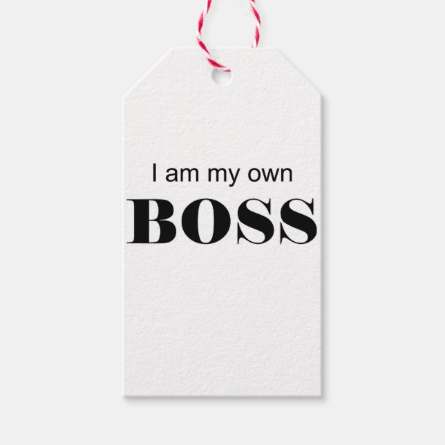 Etiqueta Para Presente Eu sou o meu chefe! (Frente)