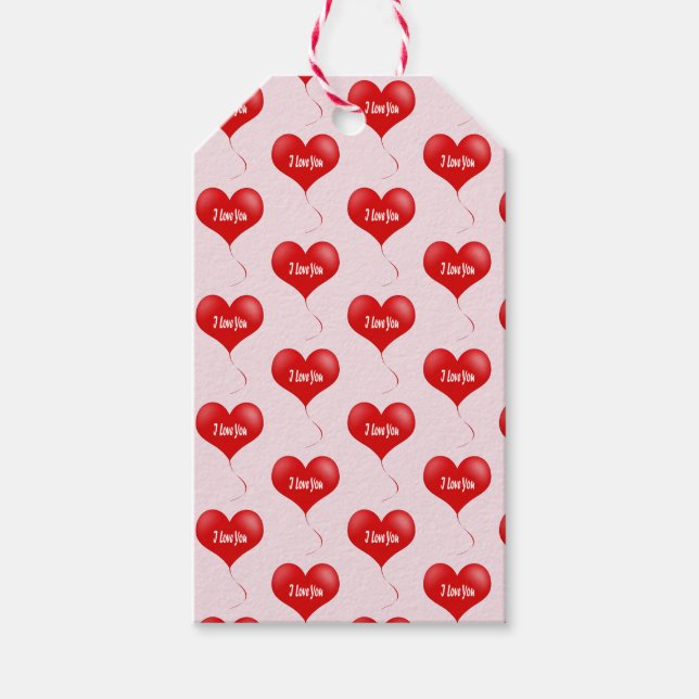 Etiqueta Para Presente Eu te amo - Etiqueta de presente romântica (Frente)