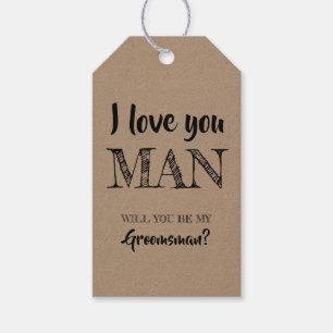 Etiqueta Para Presente Eu te amo padrinho de casamento engraçado do home