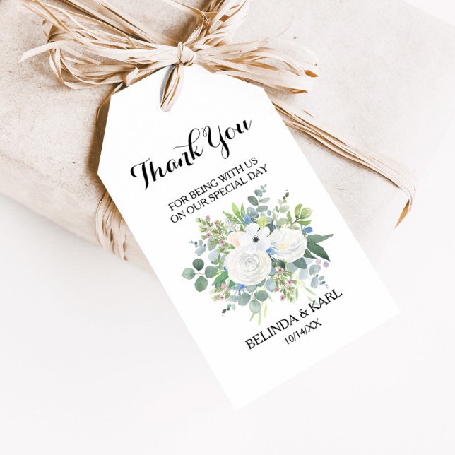 Etiqueta Para Presente Eucalipto Tropical Greenerescência Obrigado (Criador carregado)