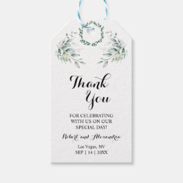 Etiqueta Para Presente Eucalyptus Obrigado por vir a favor do casamento