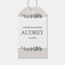 Etiqueta Para Presente Eucalyptus Rustic Floral Baby Shower
