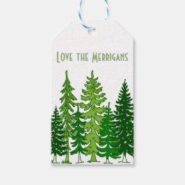 Etiqueta Para Presente Evergreen Christmas