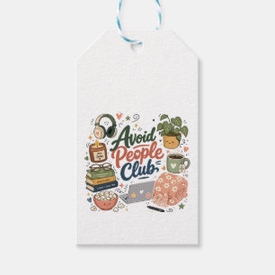 Etiqueta Para Presente Evite Pessoas Clube Vibrações de Introvertido Acon