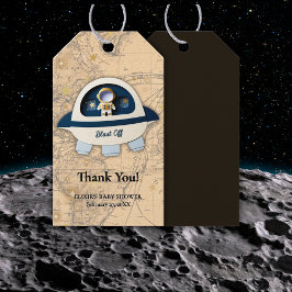 Etiqueta Para Presente Explosão! Chá de fraldas do Astronauta Moderno Vin