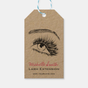 Etiqueta Para Presente Extensão de Lash de Mascara Raqueta Olhos