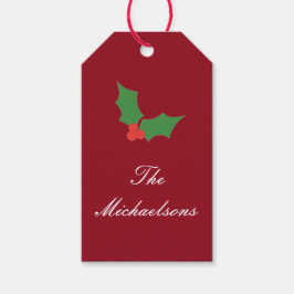 Etiqueta Para Presente Fa La Festiva Holly Christmas