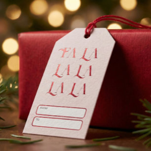 Etiqueta Para Presente Fa La La Natal Divertido Vintage