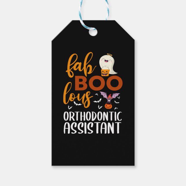 Etiqueta Para Presente Fab Boo Lous Orthodontic Assistant Halloween (Frente)