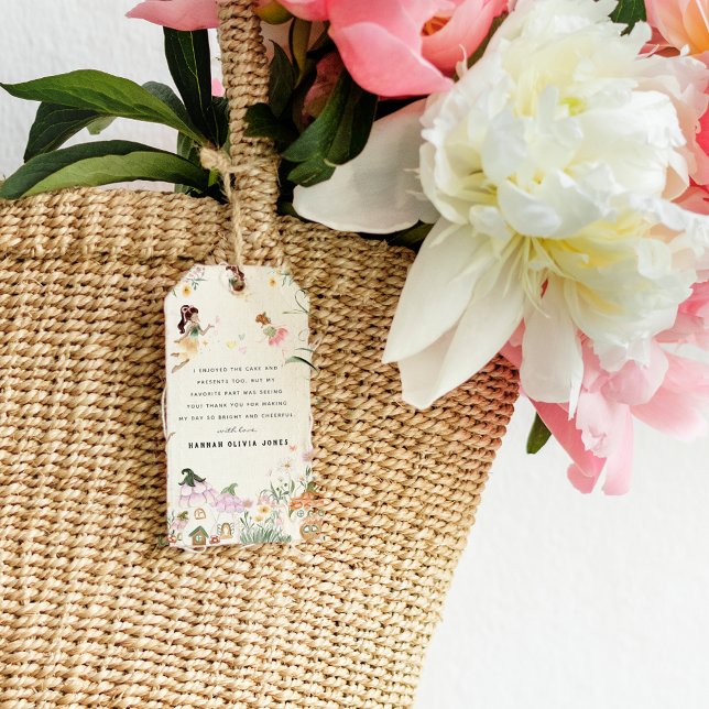 Etiqueta Para Presente Fada Floral Mágica | Aniversário (Criador carregado)