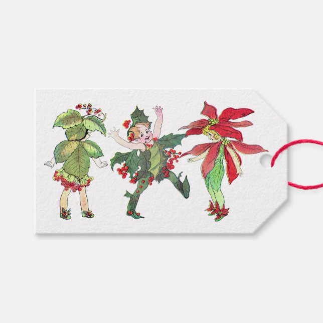 Etiqueta Para Presente Fadas de Natal (Frente (horizontal))