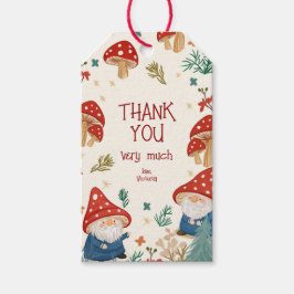 Etiqueta Para Presente Fairy Tale Mushroom Forest Gnomo Obrigado