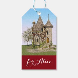 Etiqueta Para Presente Fairytale Castle Perfect Birthday e Fantasy Gift