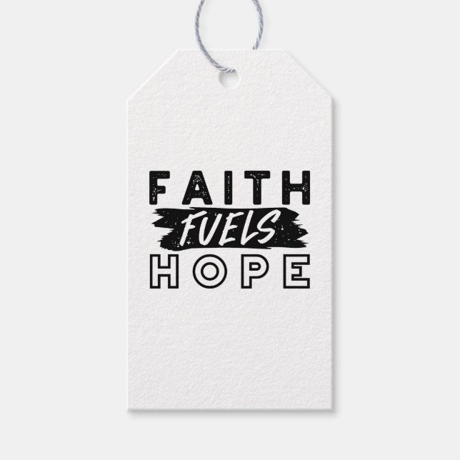Etiqueta Para Presente Faith Fuels Hope Quote – Uplifting Christian Art (Frente)