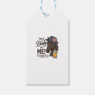 Etiqueta Para Presente Fale Derby comigo Camisa de gravura vintage de cav