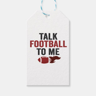 Etiqueta Para Presente Fale Futebol para mim Engraçado Fall da Fantasia d