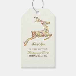 Etiqueta Para Presente Fall Deer Wedding Obrigado
