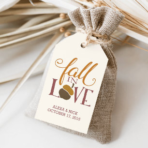 Etiqueta Para Presente Fall in Love Autumn Acorn Favor