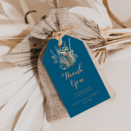 Etiqueta Para Presente Fall Meadow Wild Floral Weding Obrigado