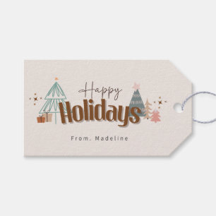 Etiqueta Para Presente Família Boho ou cartão de Natal profissional