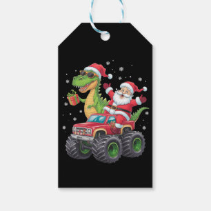 Etiqueta Para Presente Família de Natal Combinando Caminhão do Papai Noel