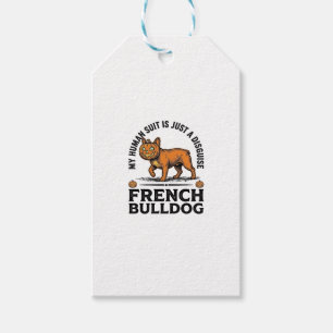 Etiqueta Para Presente Fantasia de Abóbora de Bulldog Francês de Hallowee