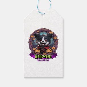 Etiqueta Para Presente Fantasia de Halloween para Cachorro