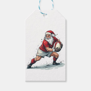 Etiqueta Para Presente Fantasia de Natal Jogando Papai Noel